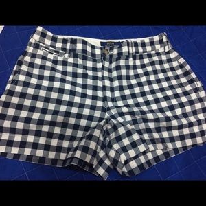 Polo Ralph Lauren gingham shorts navy/white size 6